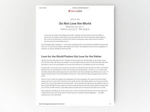 Do Not Love the World
