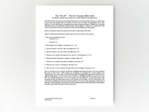 The “Put off” – “Put On” Dynamic Bible Study